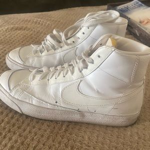 Men’s triple white nike blazers